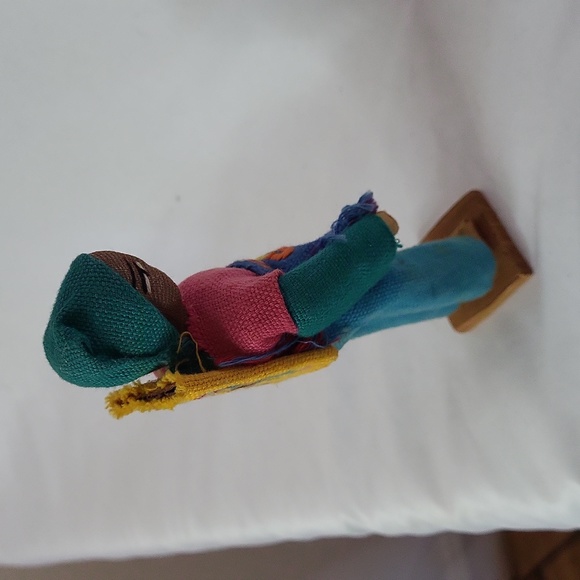 Guatemala Vintage Cloth Doll Handmade - Picture 6 of 12
